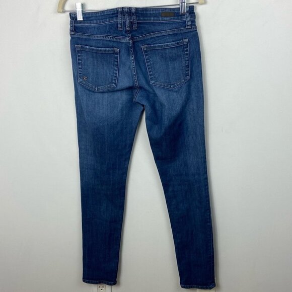 KUT from the Kloth Diana Skinny Jeans Mid Rise Size 2 Pockets Blue Denim Minimal - Picture 7 of 16